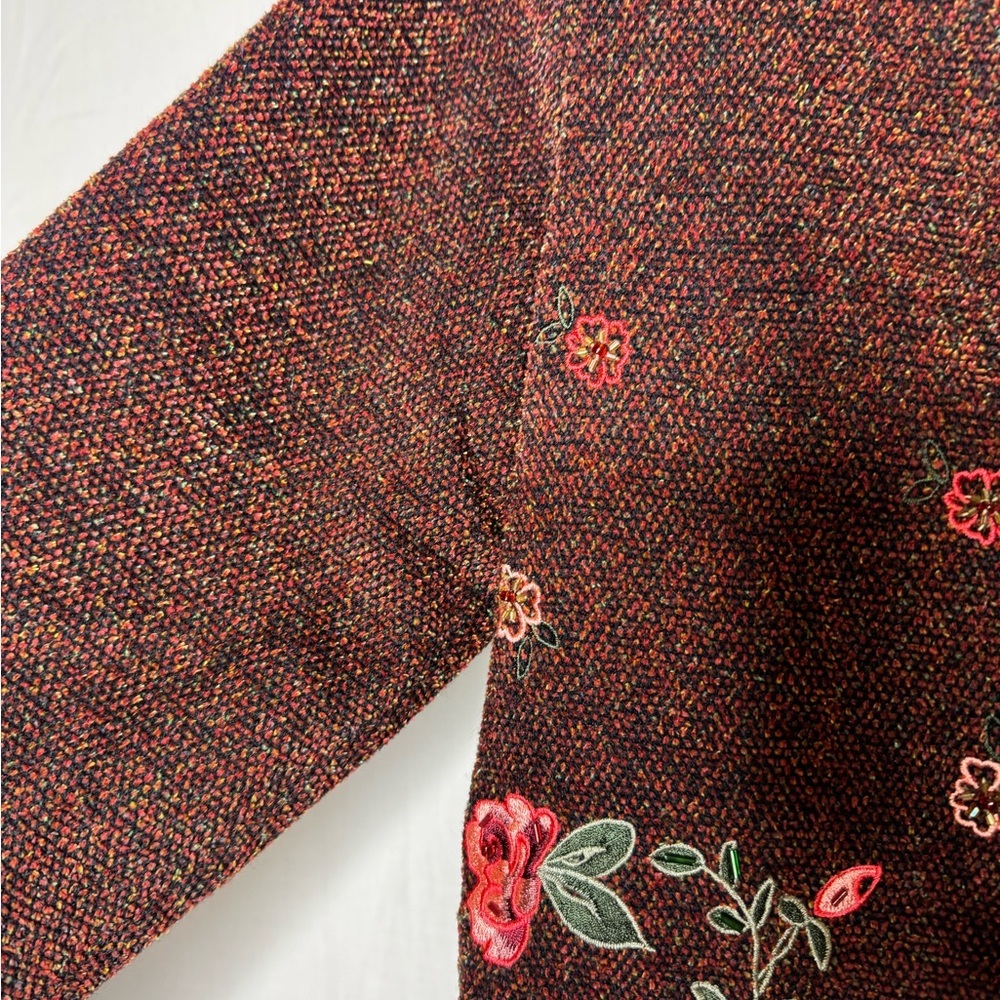 Napa Valley Womens Floral Embroidered Cardigan S‎ Grandma Cottagecore Patchwork - Picture 7 of 9